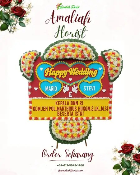 Papan Bunga Pernikahan Meral Barat